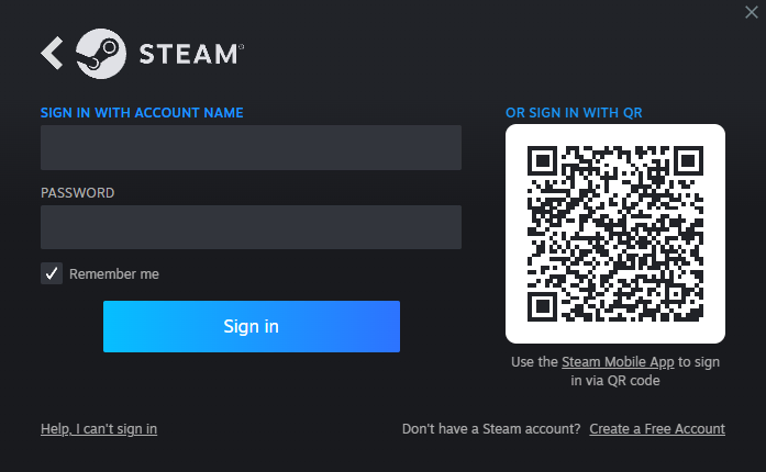 Launch Steam and log in