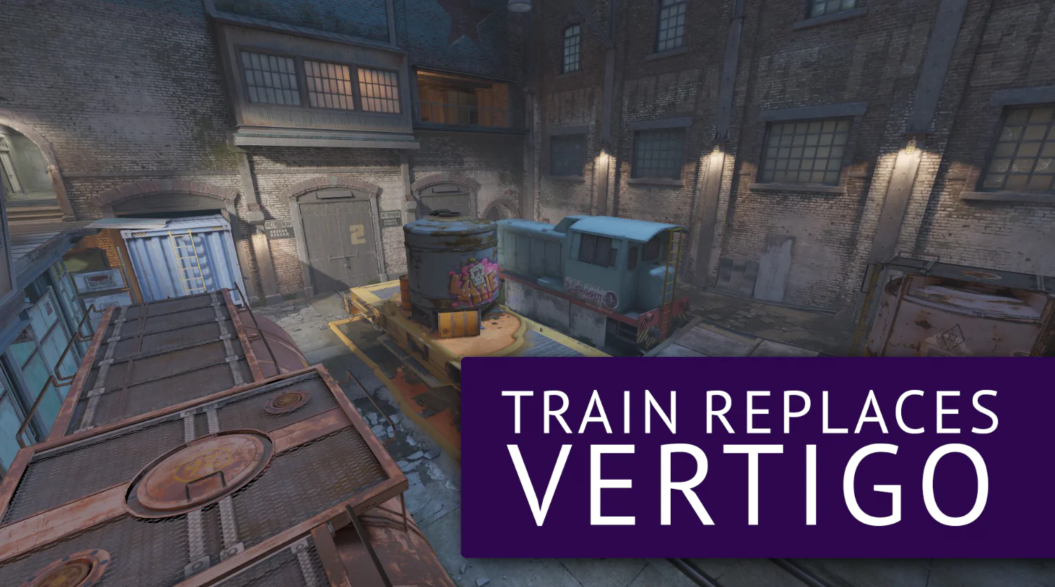 Train replaces Vertigo in CS2 map pool