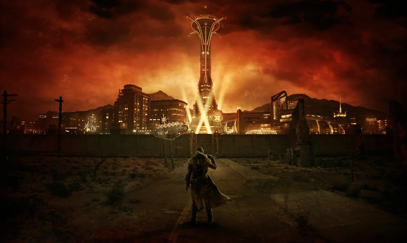 Fallout New Vegas Big Building and Hero