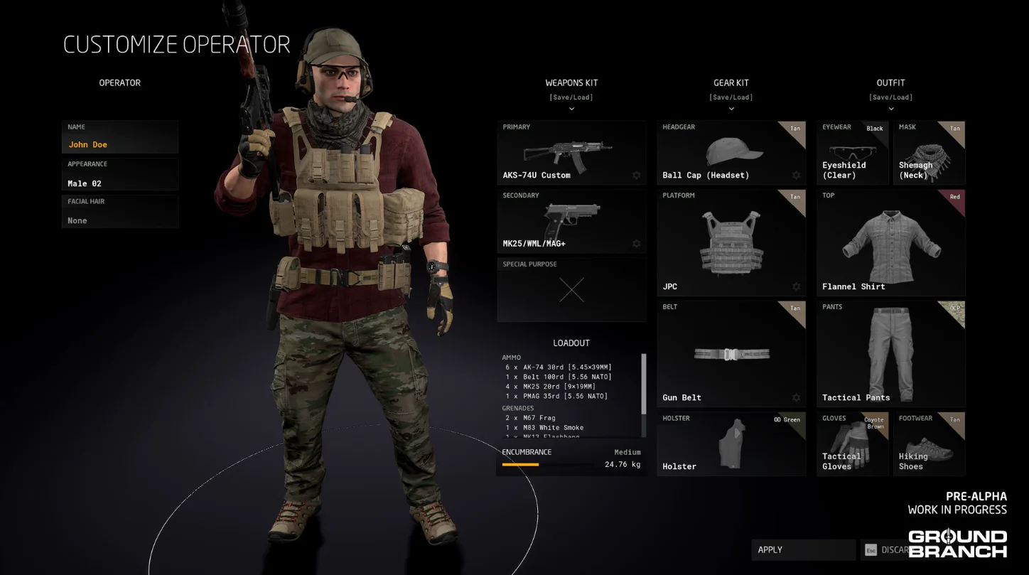 Ground Branch interface customization