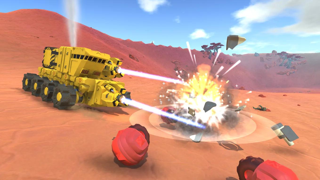 TerraTech lasers and explosions