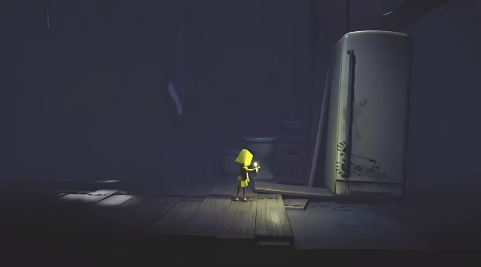 What is the hero doing in a yellow cloak in Little Nightmares