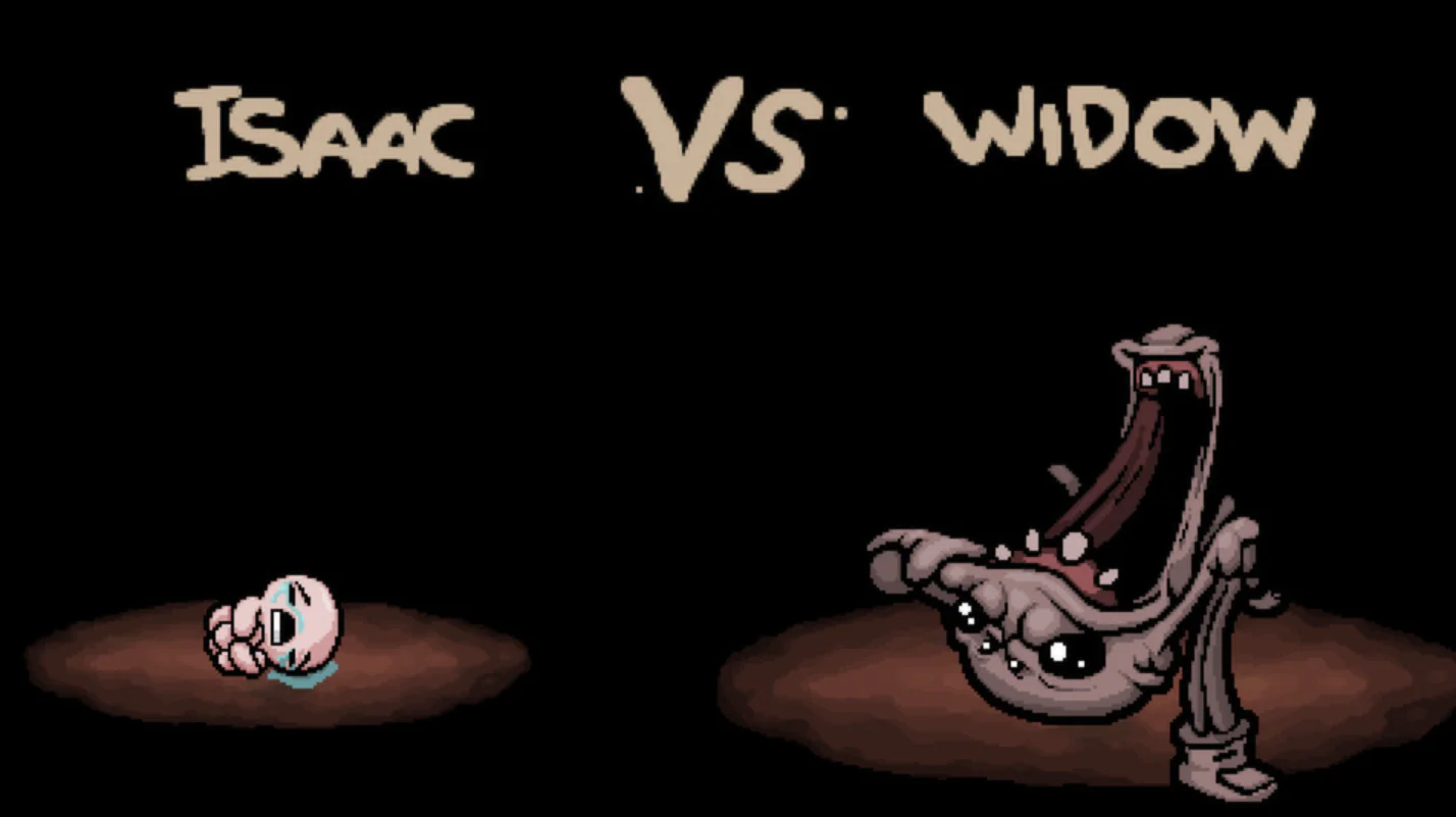 Epic final boss battle in The Binding of Isaac: Rebirth, featuring intense bullet-hell mechanics and roguelike combat.